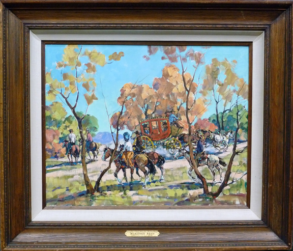 marjorie reed stage painting with horses